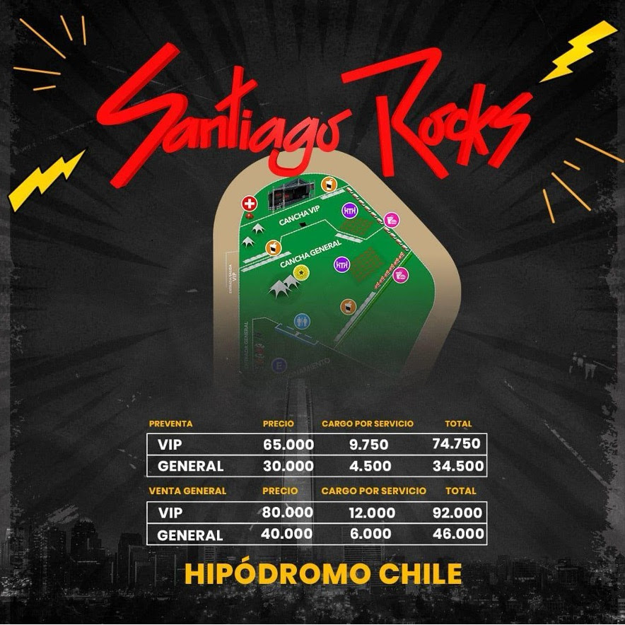 Santiago Rocks: comienza la venta de entradas
